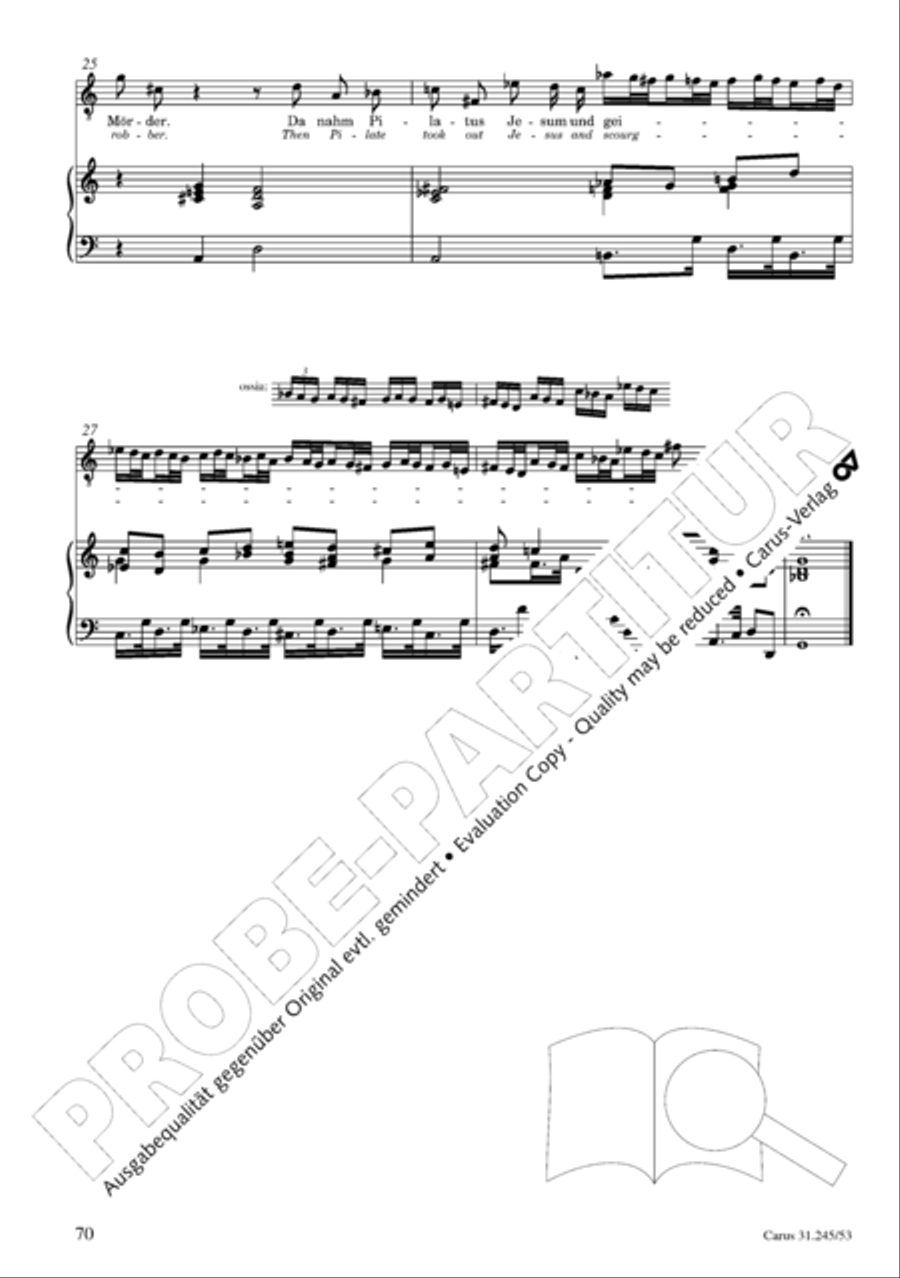 St. John Passion (Johannes-Passion) 4-Part scores gallery preview page 71