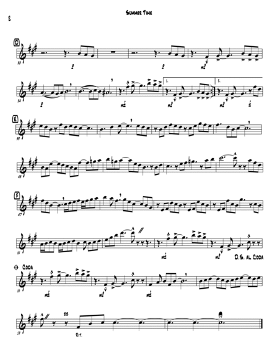 Summertime Summertime Jazz Ensemble scores gallery preview page 5