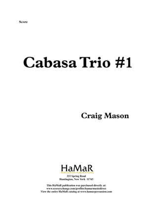 Book cover for Cabasa Trio No. 1