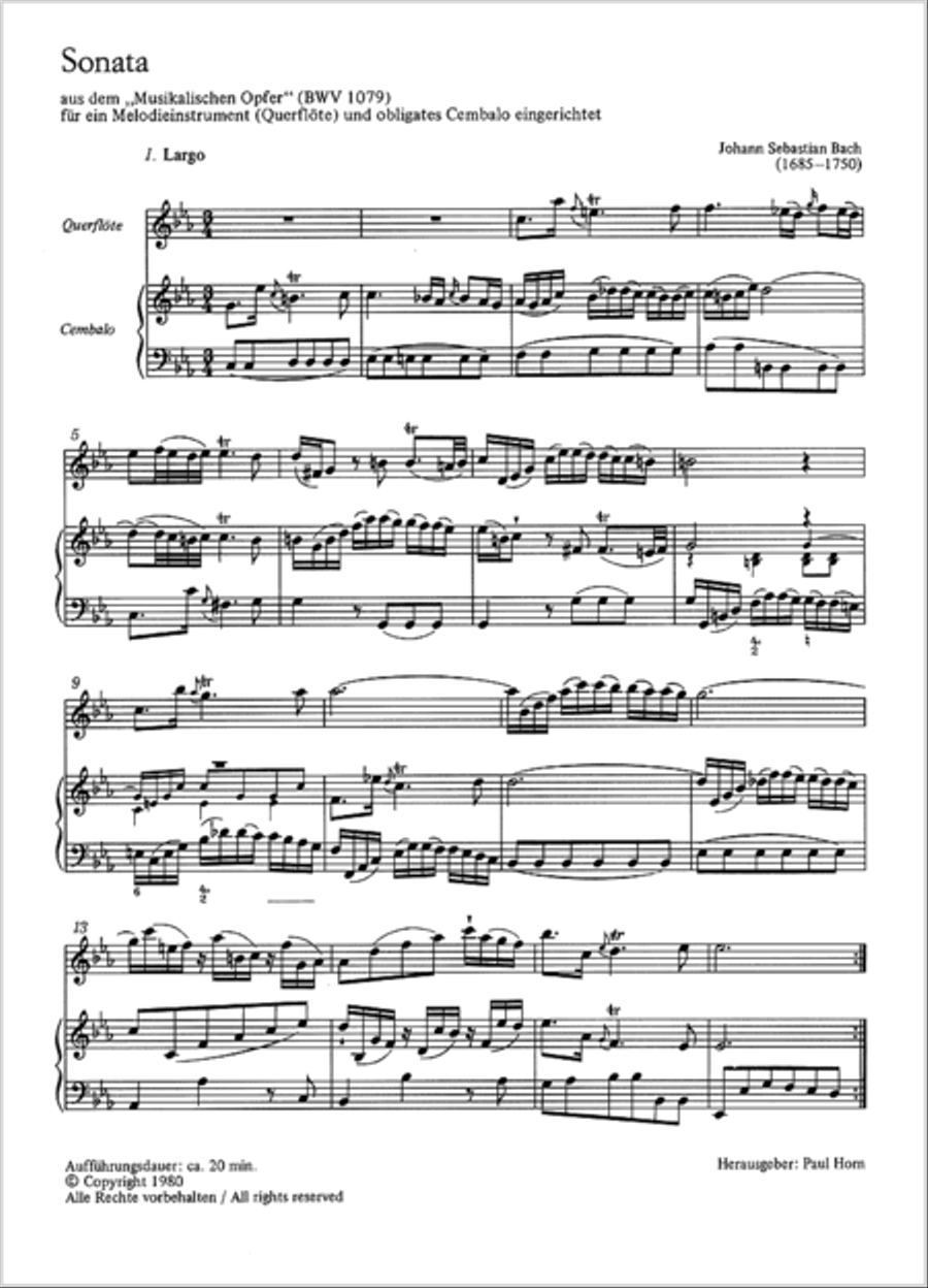 Sonata in C minor Flute scores gallery preview page 2