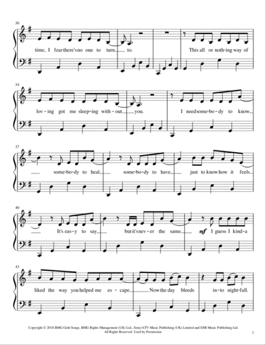 Someone You Loved Someone You Loved Piano Solo scores gallery preview page 3