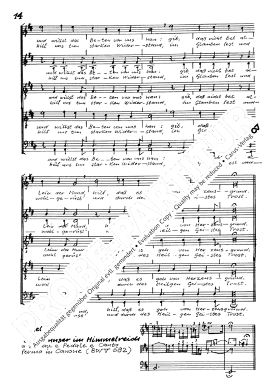 Chorsatze I zu Bachs Clavierubung Collection / Songbook scores gallery preview page 15