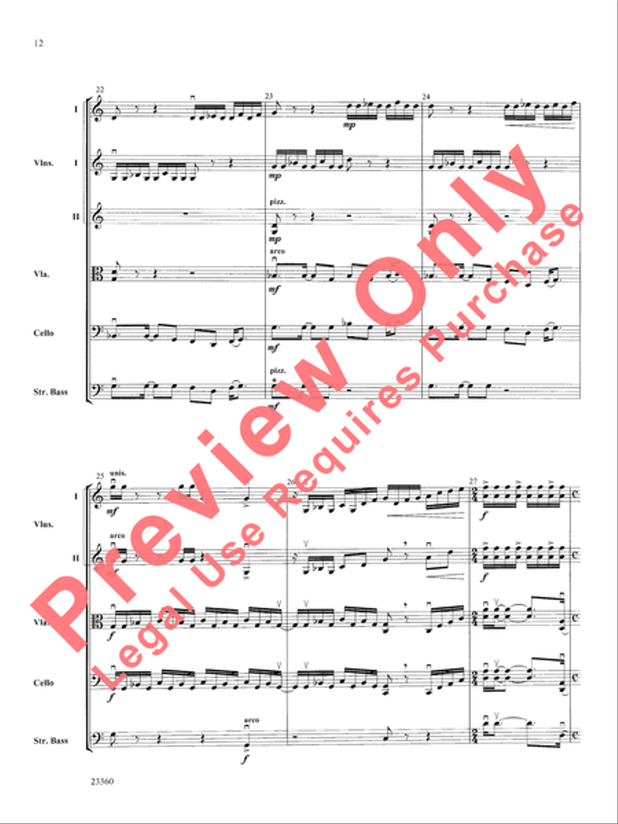 Folk Tune Air and Fiddler's Fury String Orchestra scores gallery preview page 13