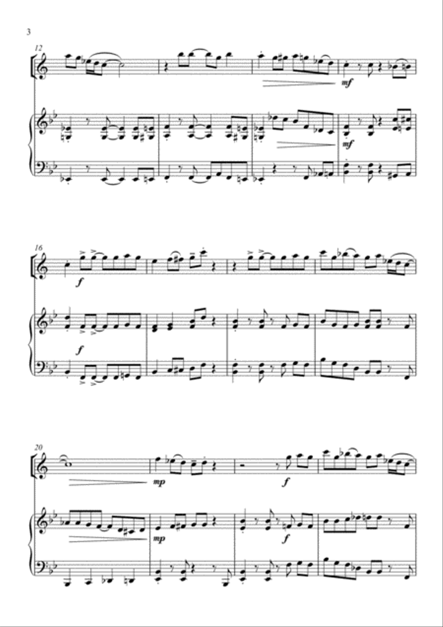 Rock Solid - for Tenor (or Soprano) Saxophone and Piano Tenor Saxophone scores gallery preview page 4