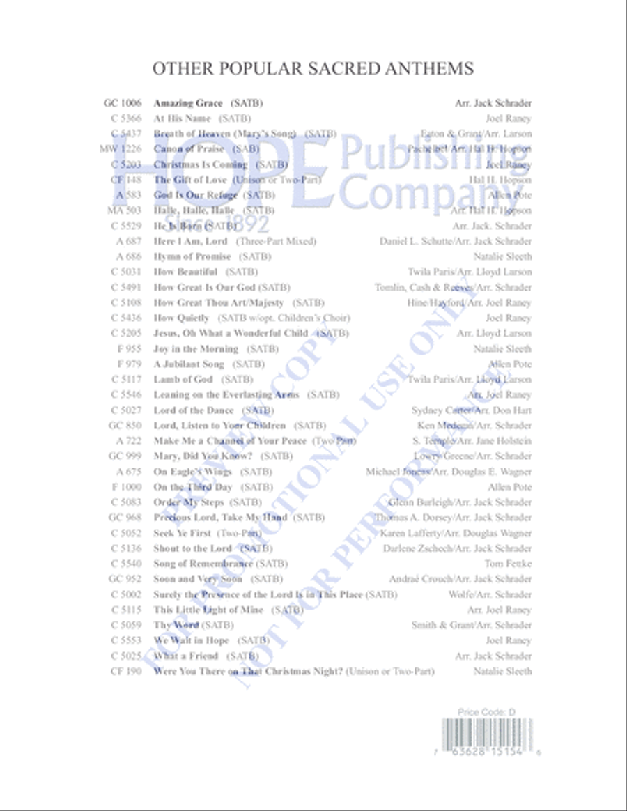 Spirit of Love 4-Part scores gallery preview page 16