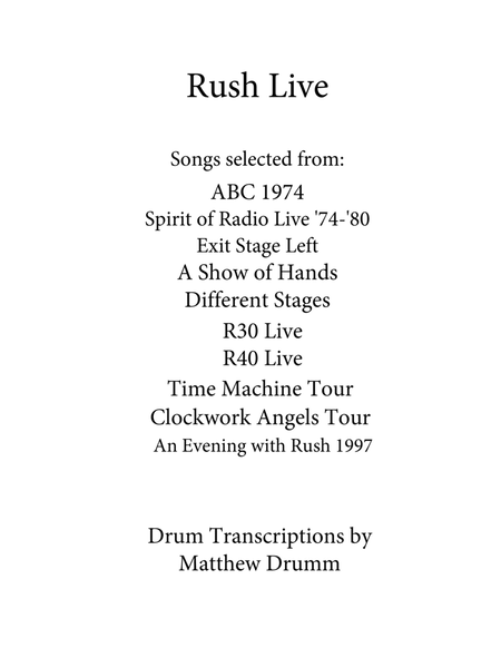 Rush Live (song pack)
