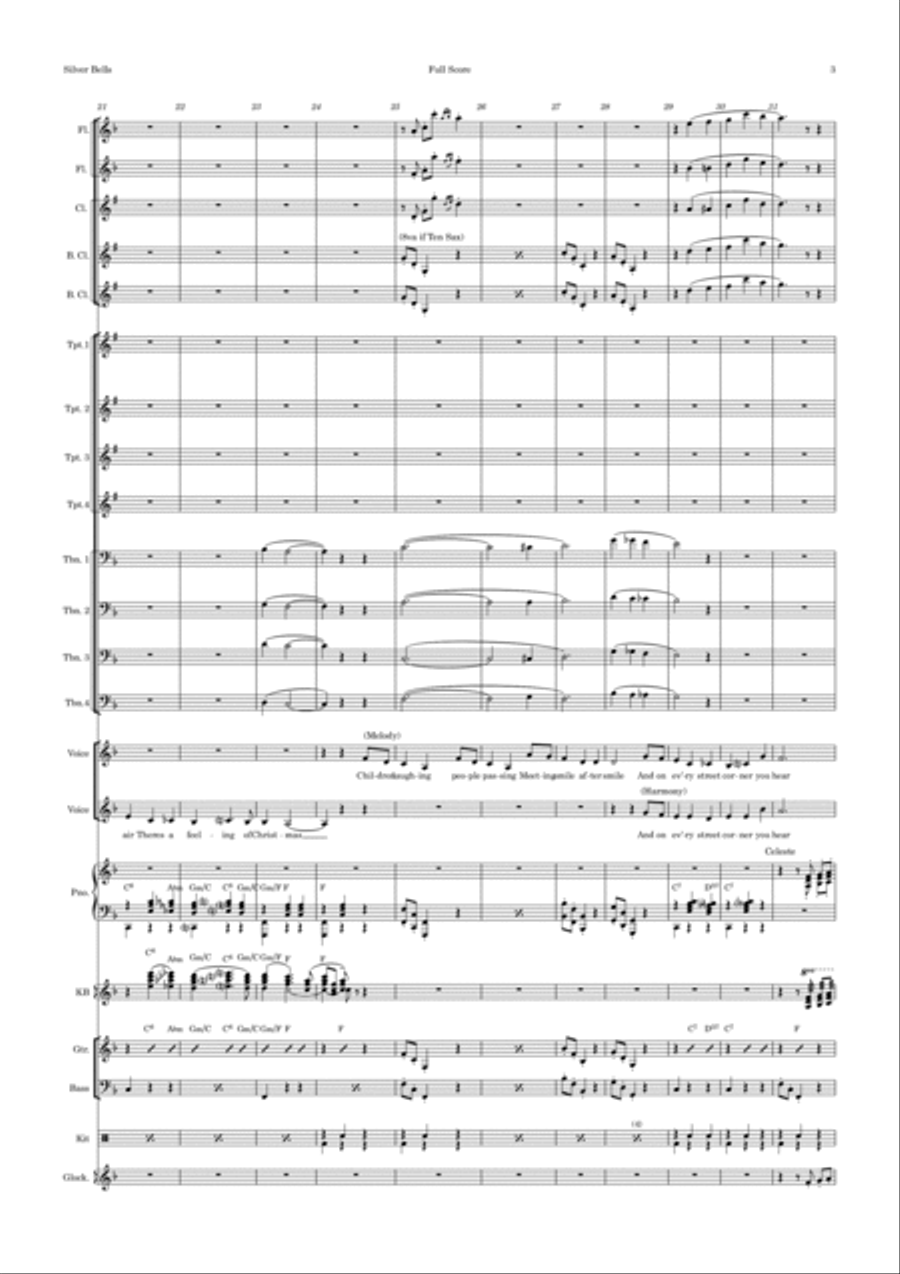 Silver Bells Silver Bells Jazz Ensemble scores gallery preview page 3