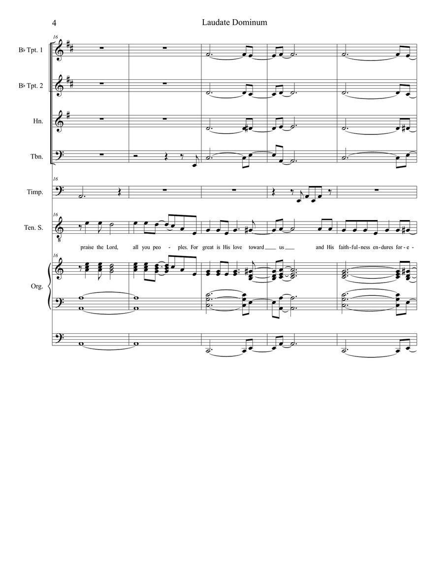 Laudate Dominum 4-Part scores gallery preview page 5