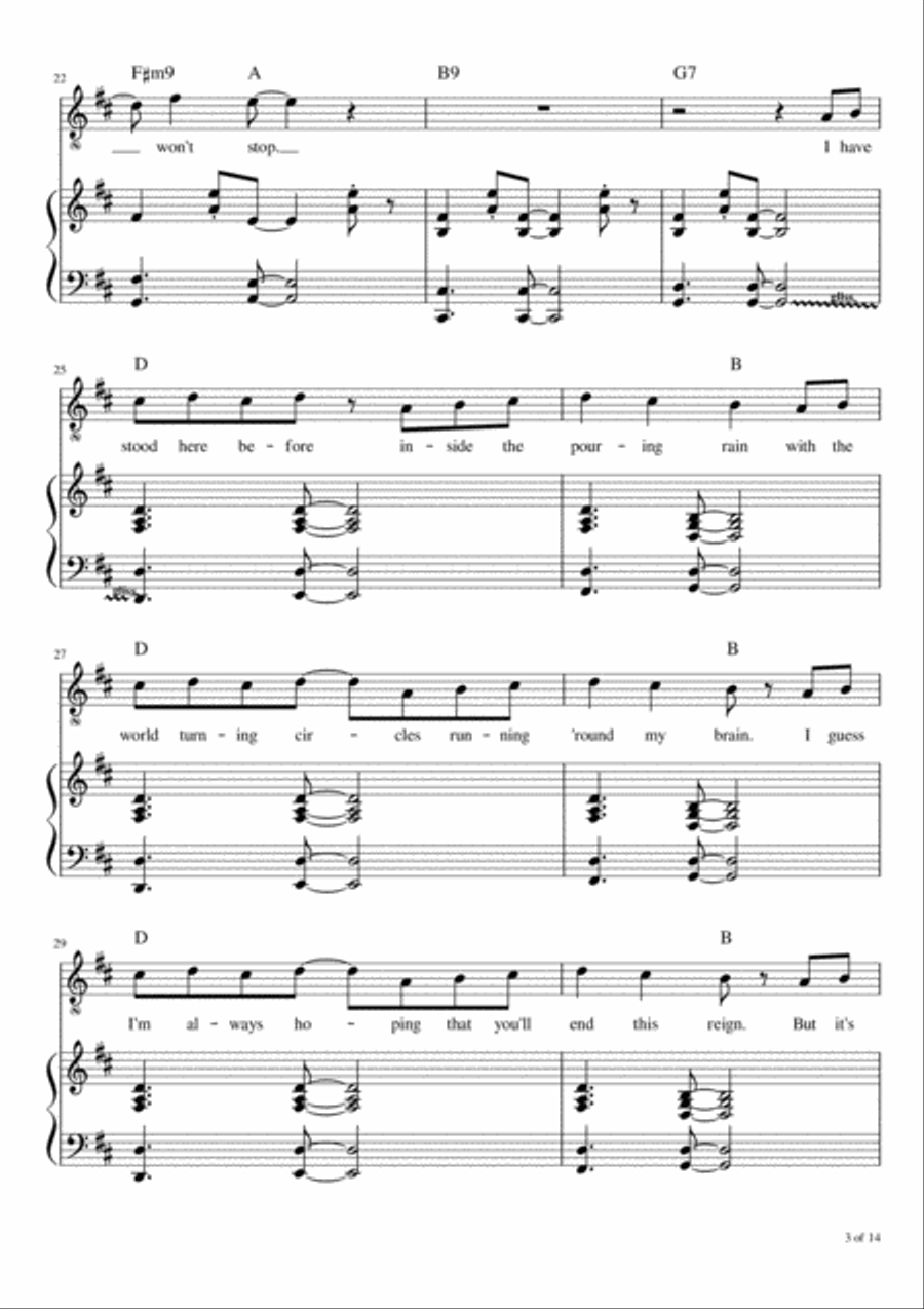 King Of Pain King Of Pain Voice scores gallery preview page 4