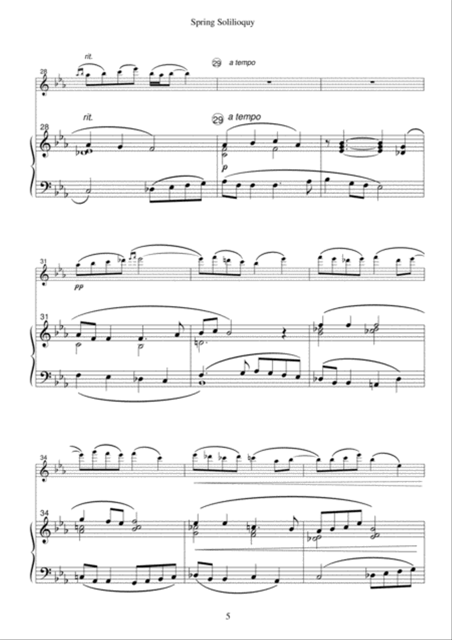 Spring Soliloquy - Flute Flute Solo scores gallery preview page 5