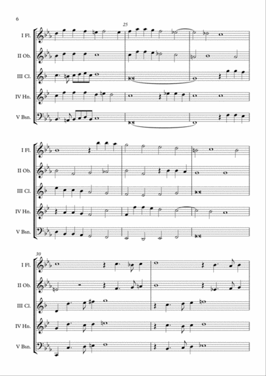 Canzon II a 4 Ch.187 (Giovanni Gabrieli) Wind Quintet arr. Adrian Wagner Woodwind Quintet scores gallery preview page 6