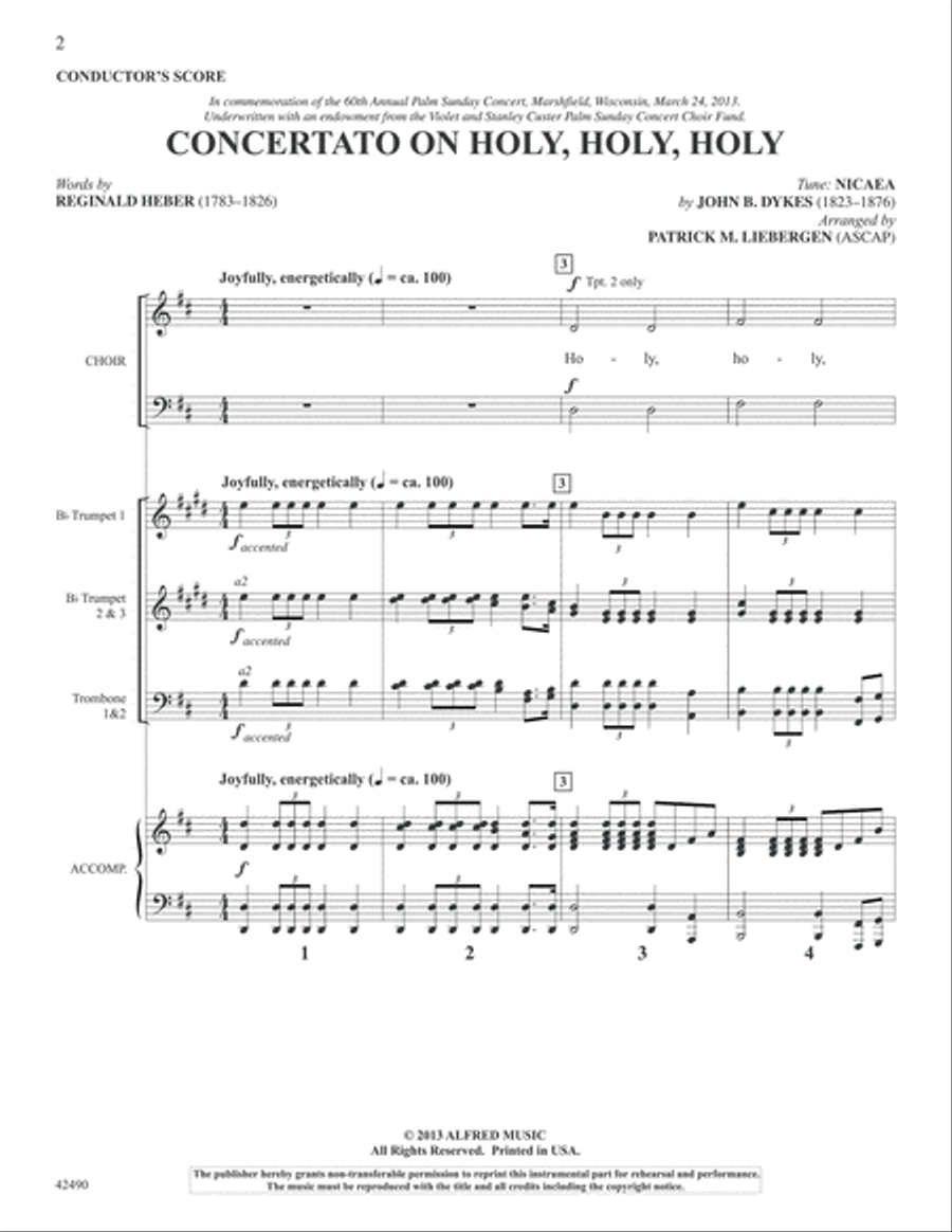 Concertato on Holy, Holy, Holy: Score Choir scores gallery preview page 2