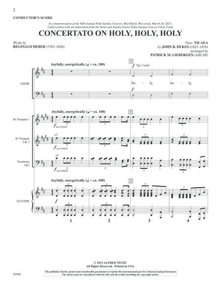 Concertato on Holy, Holy, Holy: Score