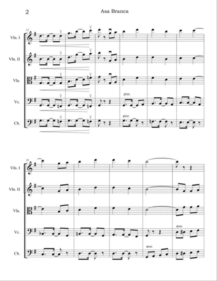 Asa Branca String Orchestra scores gallery preview page 2