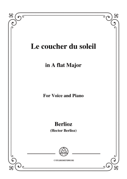 Berlioz-Le coucher du soleil in A flat Major,for voice and piano image number null
