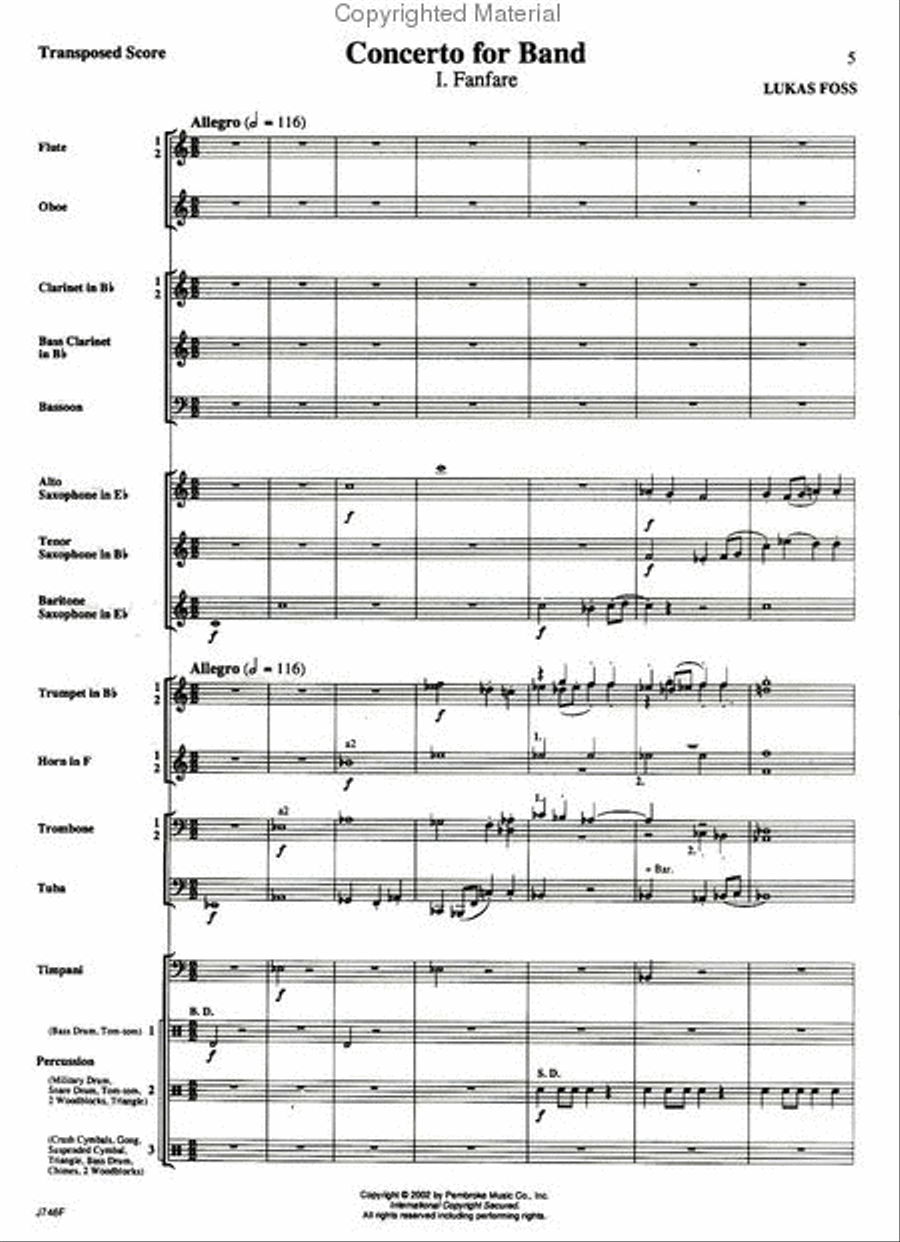 Concerto For Band Concert Band scores gallery preview page 2