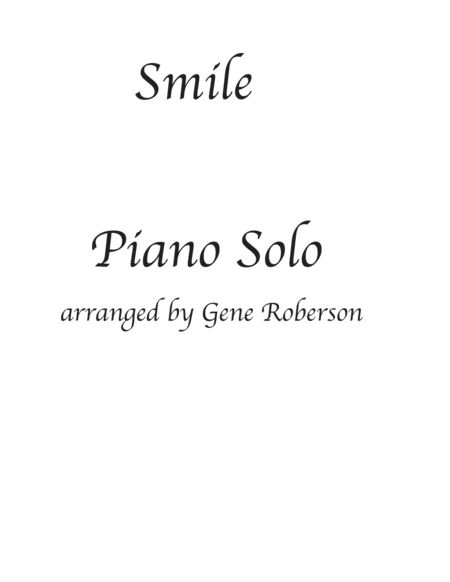 Smile  Piano Solo. Pop Series image number null