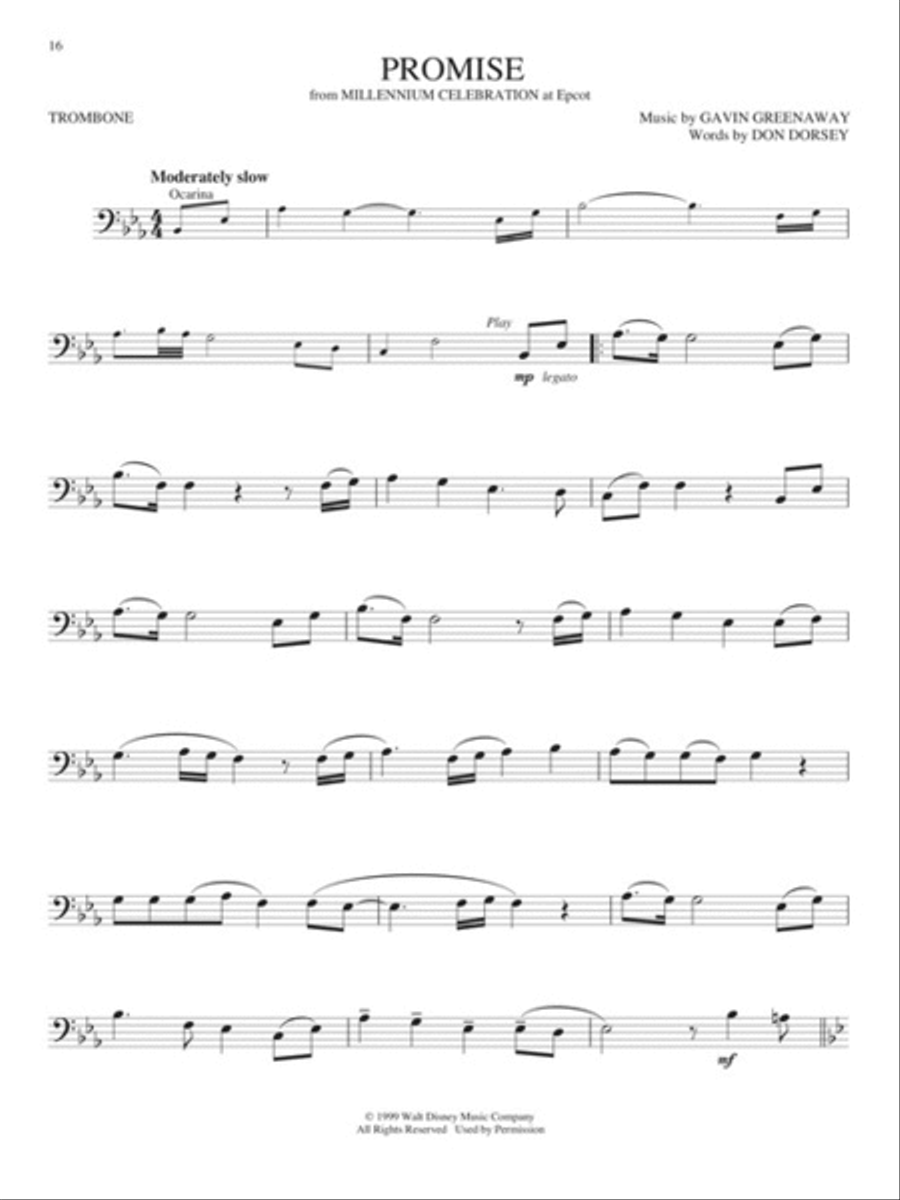 Disney Greats - Trombone (Book/CD Package) image number null