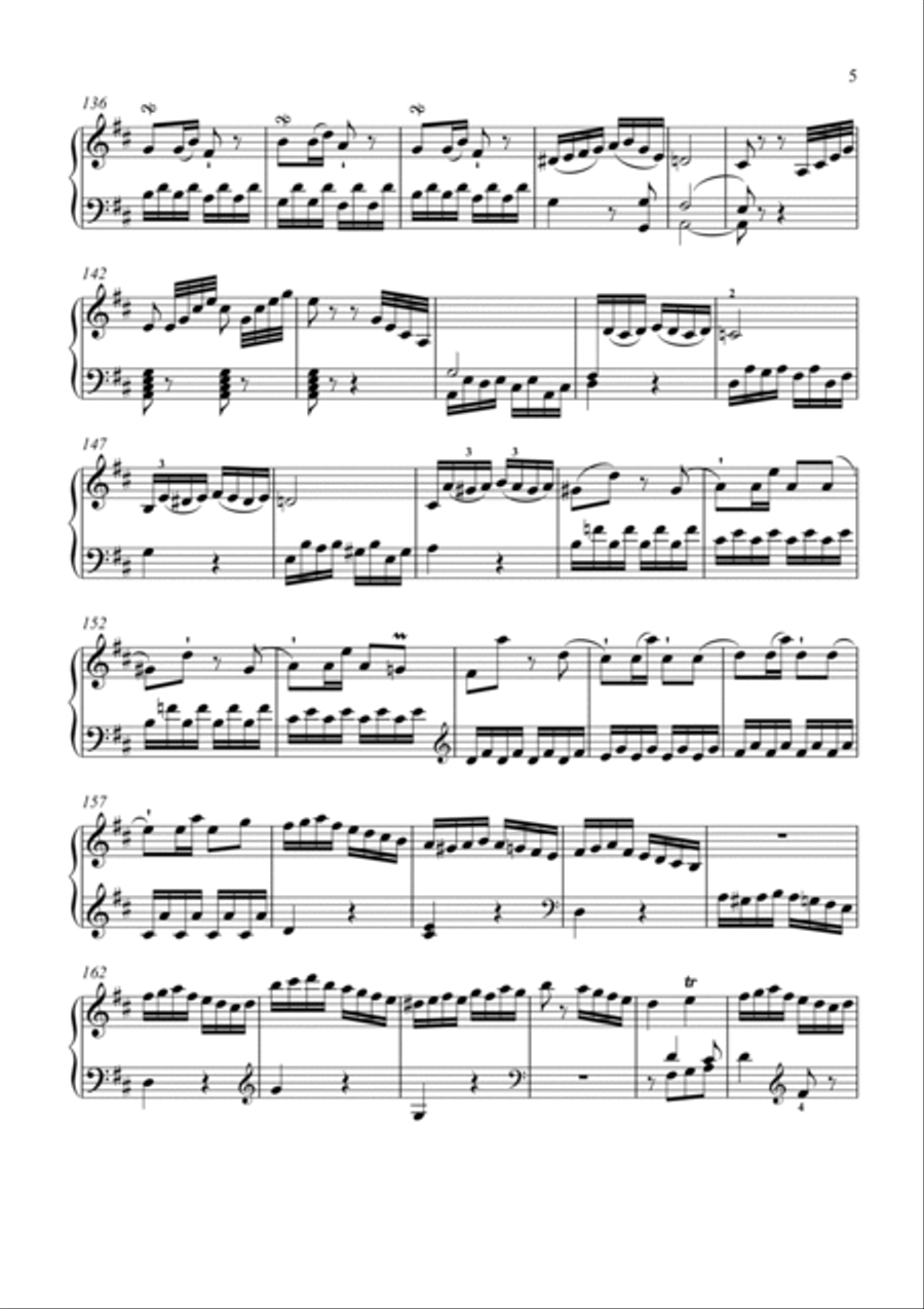 Haydn-Piano Sonata in D major,Hob.XVI.33(Piano solo) Small Ensemble scores gallery preview page 6