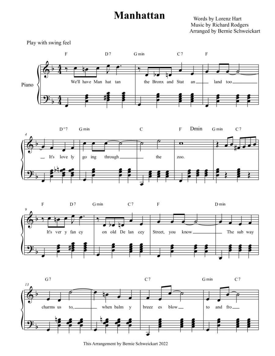 Manhattan A Cappella scores gallery preview page 1