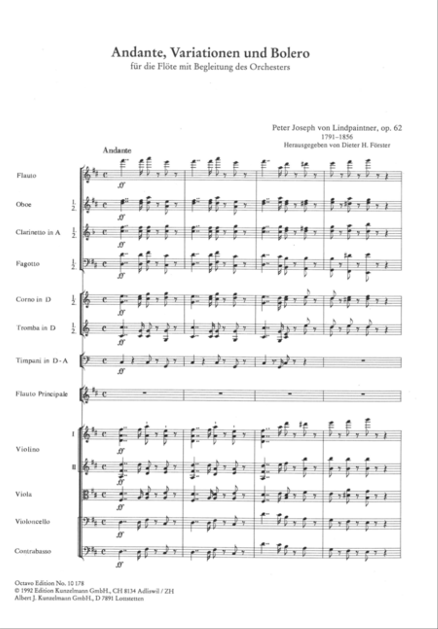Andante, variations and bolero Orchestra scores gallery preview page 2