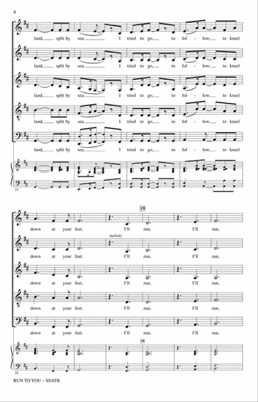 Run to You SSATB scores gallery preview page 4