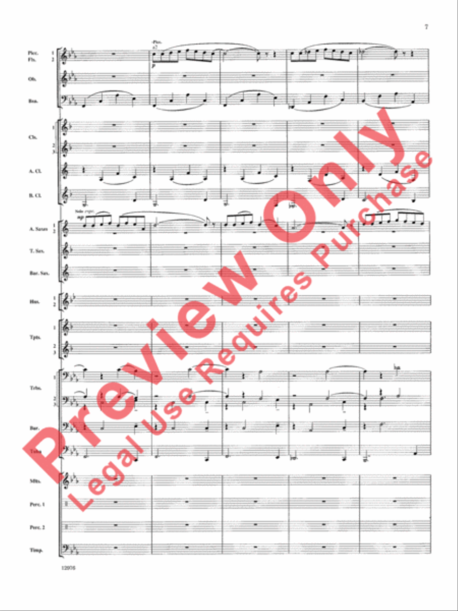 Fantasy on Yankee Doodle Concert Band scores gallery preview page 8