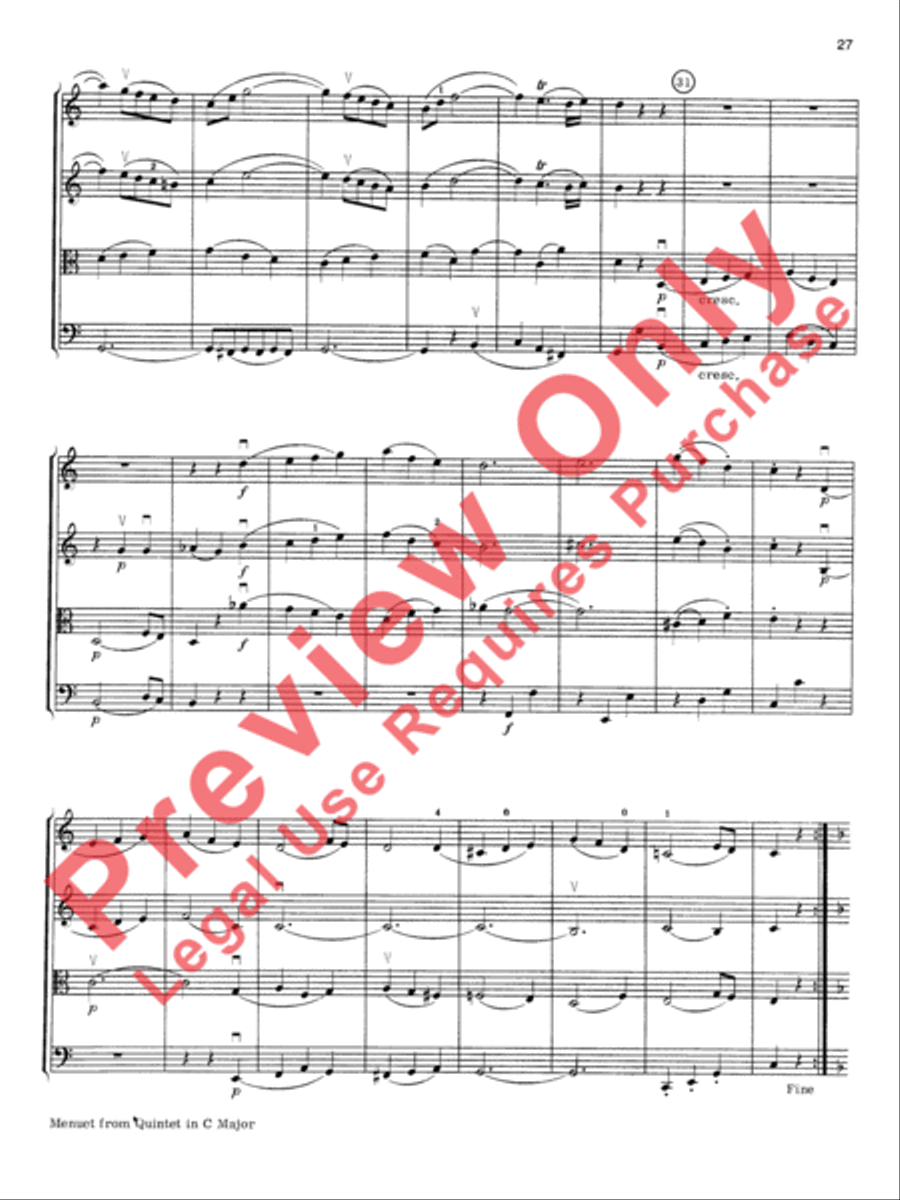 Mozart String Quartets String Quartet scores gallery preview page 28