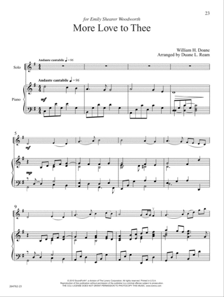 More Love to Thee Violin Solo scores gallery preview page 13