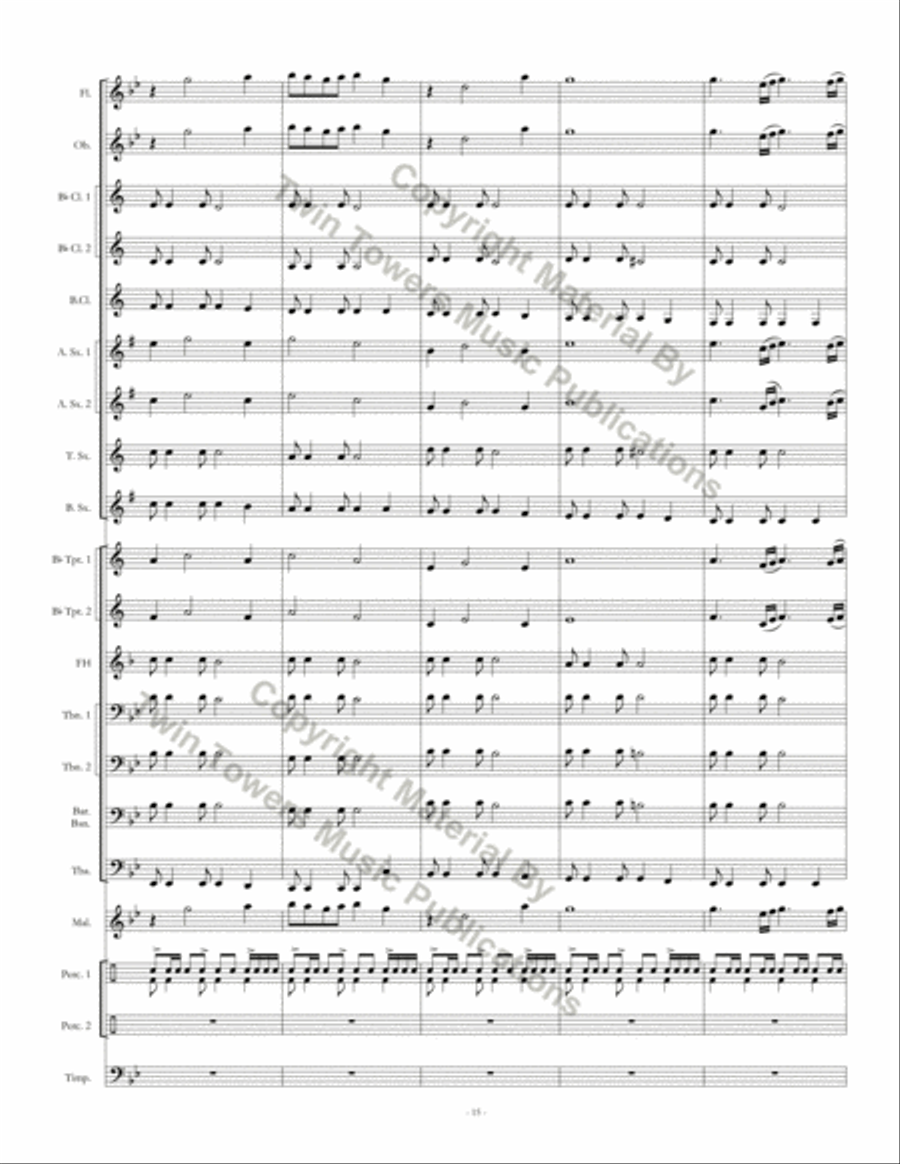 Soaring Eagles Soaring Eagles Concert Band scores gallery preview page 16