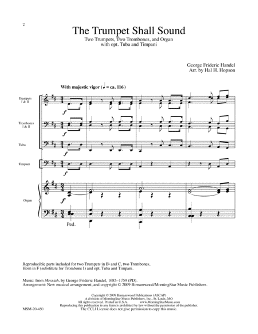The Trumpet Shall Sound Trumpet scores gallery preview page 2