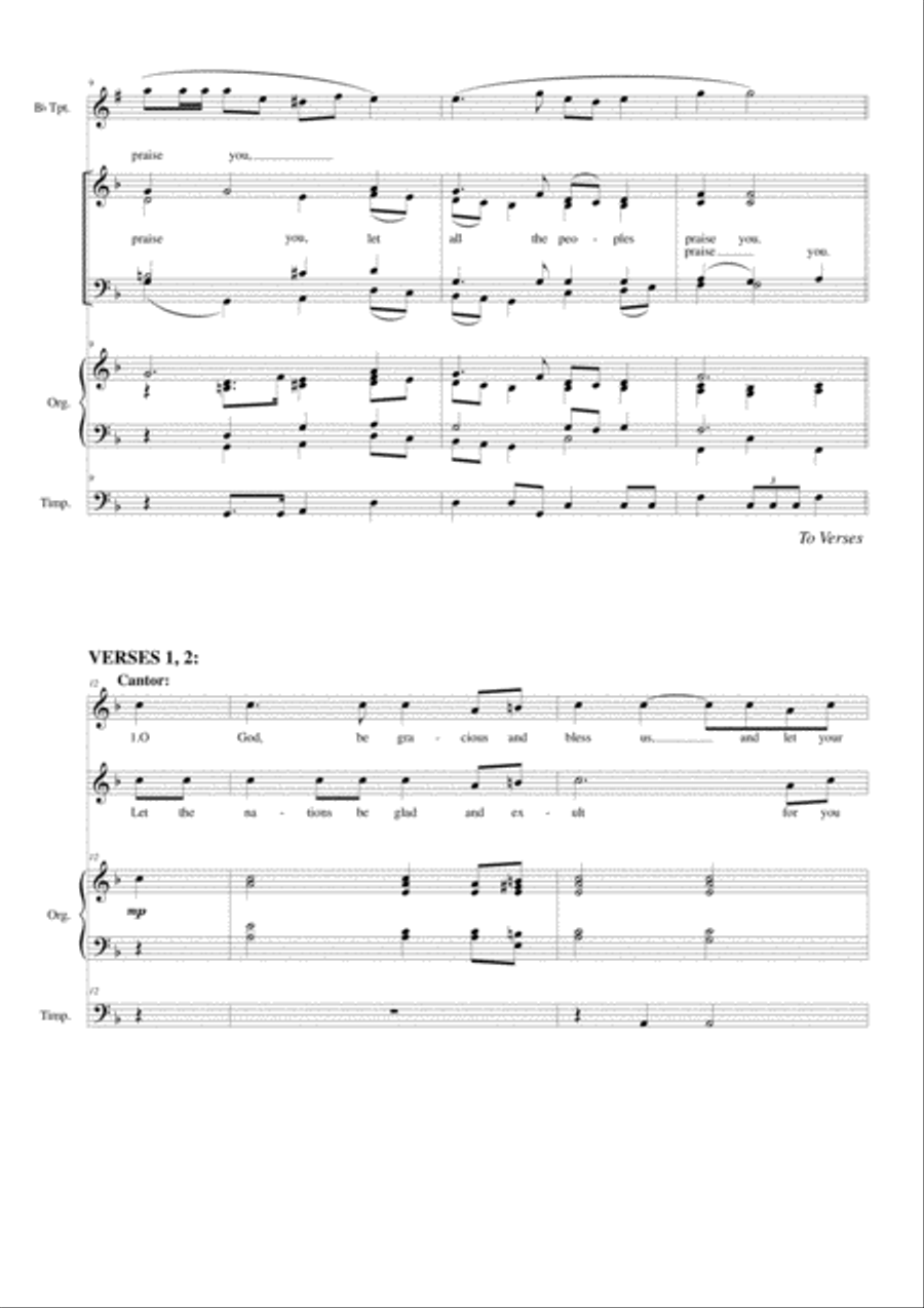 Psalm 66: Let the Peoples Praise You 4-Part scores gallery preview page 3
