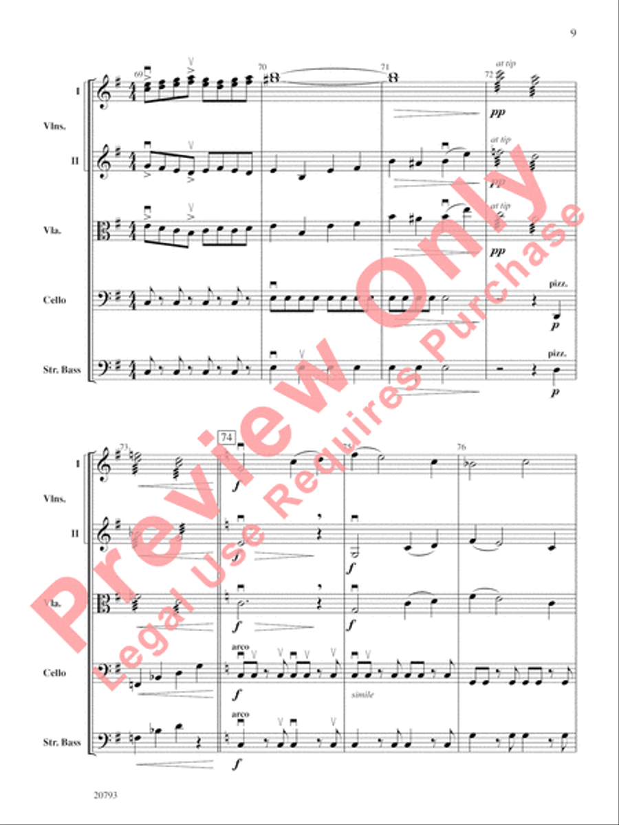 The Idylls of Pegasus String Orchestra scores gallery preview page 10