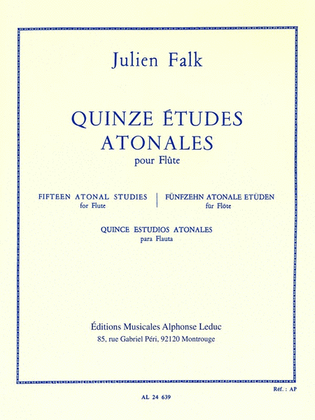 Book cover for 15 Atonal Studies For Flute