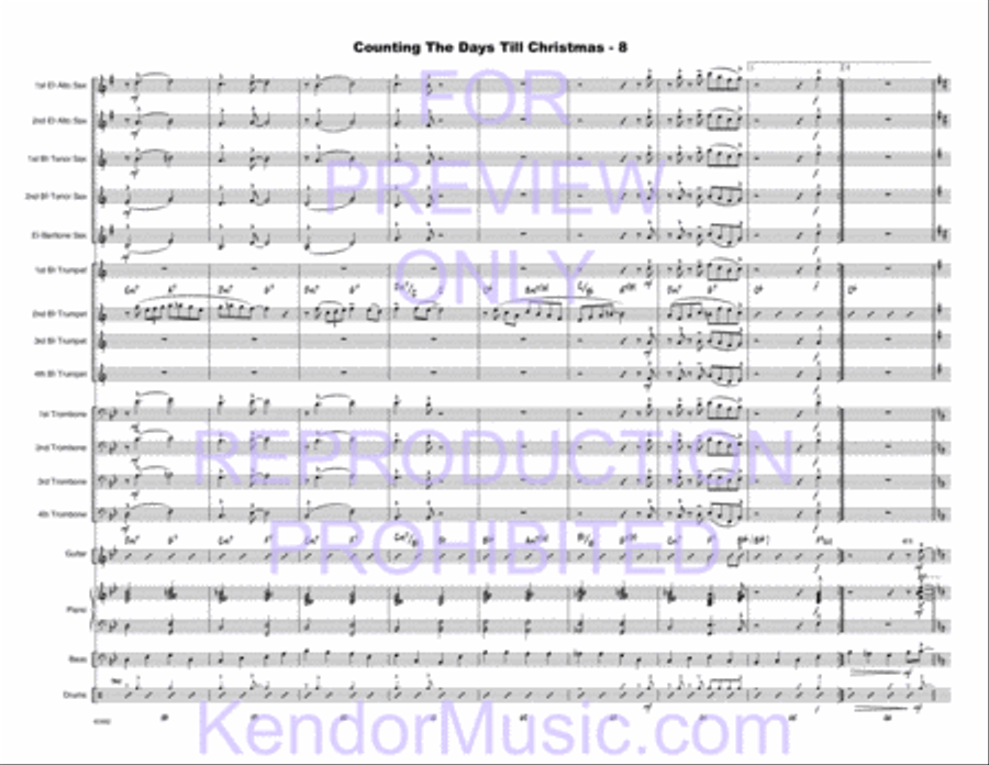 Counting The Days Till Christmas Jazz Ensemble scores gallery preview page 9
