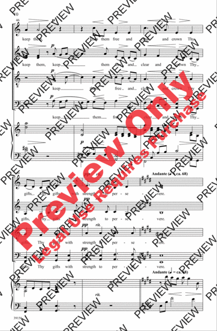 And Now, O Father And Now, O Father 4-Part scores gallery preview page 10
