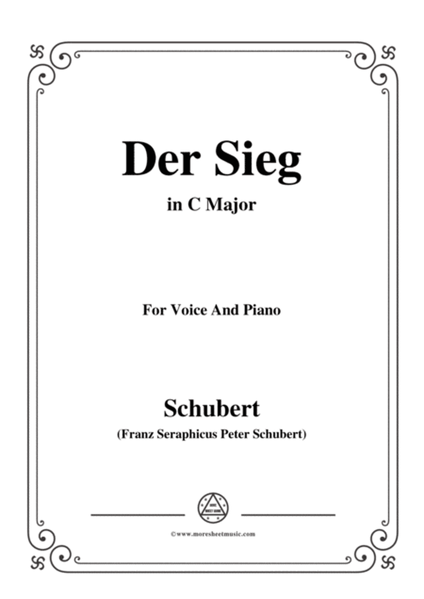 Schubert-Der Sieg,in C Major,for Voice&Piano image number null