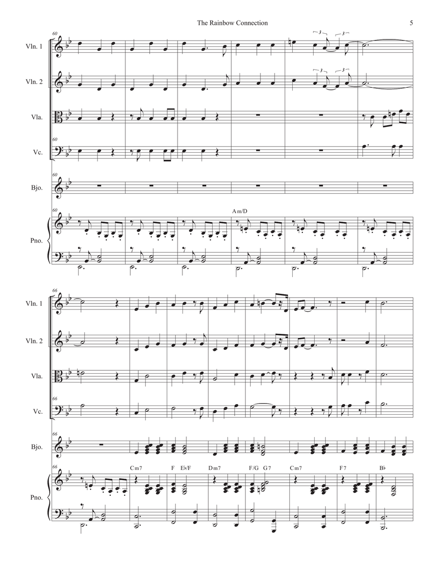 The Rainbow Connection String Quartet scores gallery preview page 5