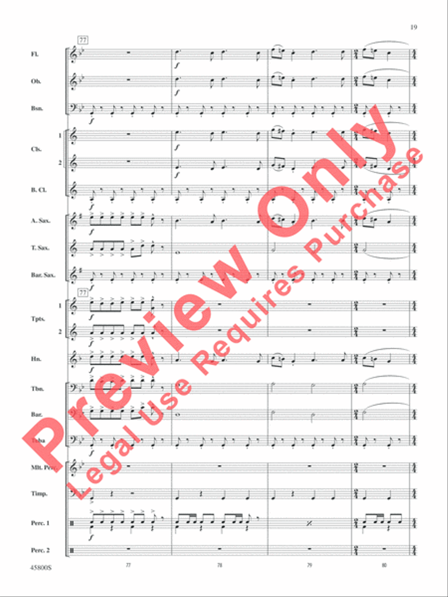 Suite from Fantastic Beasts and Where to Find Them Concert Band scores gallery preview page 20