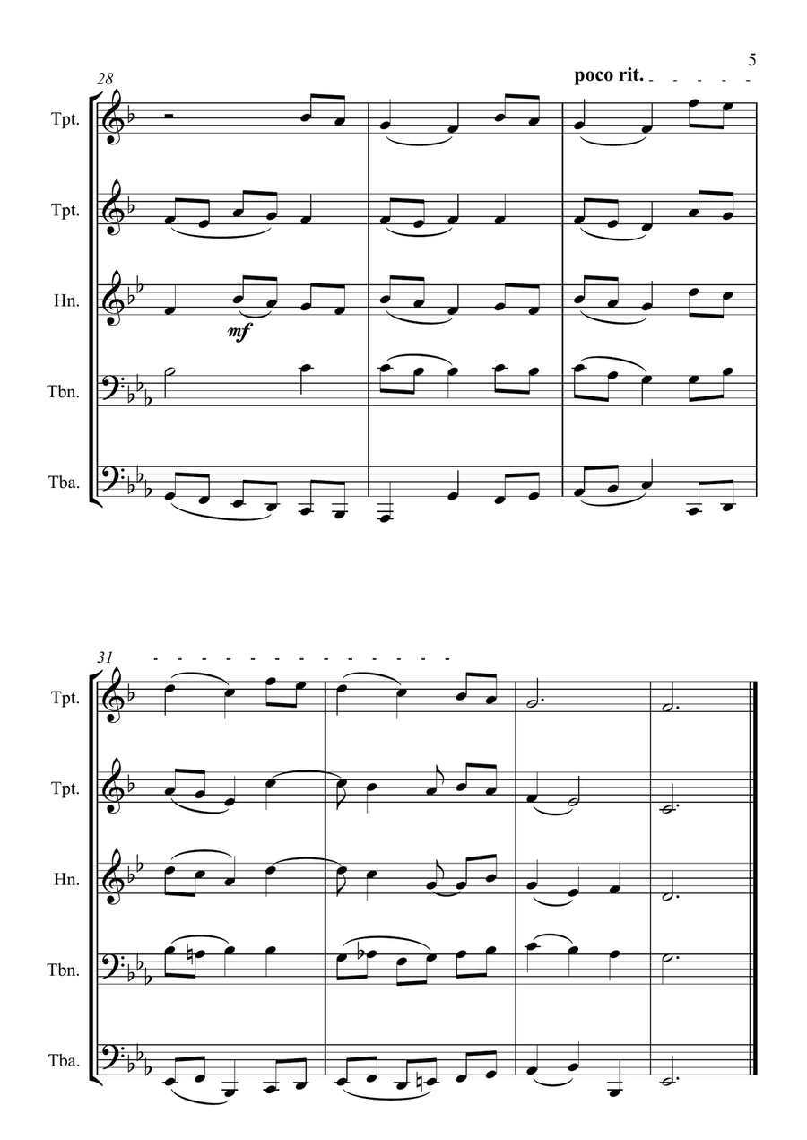 All, creatures of our God and King Brass Ensemble scores gallery preview page 5