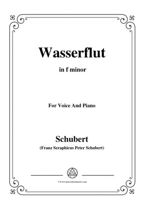 Book cover for Schubert-Wasserflut,from 'Winterreise',Op.89(D.911) No.6,in f minor,for Voice&Piano