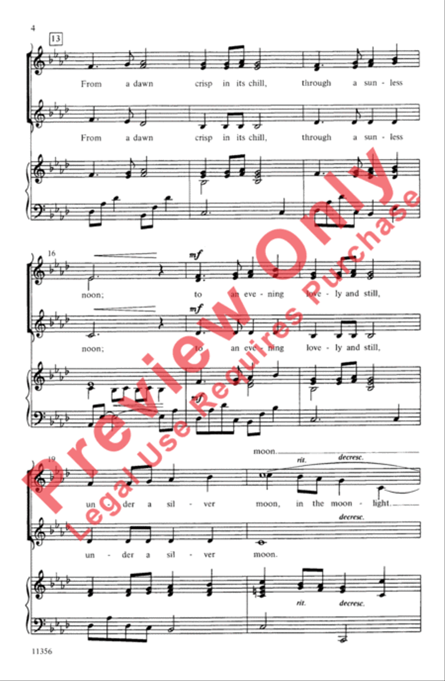 Snow Is Falling Women's Choir scores gallery preview page 4