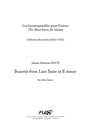 Book cover for Bourree from Suite in E minor for Lute