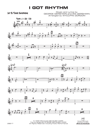 I Got Rhythm: B-flat Tenor Saxophone