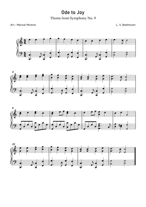 Ode to Joy - Beethoven (Intermediate piano)