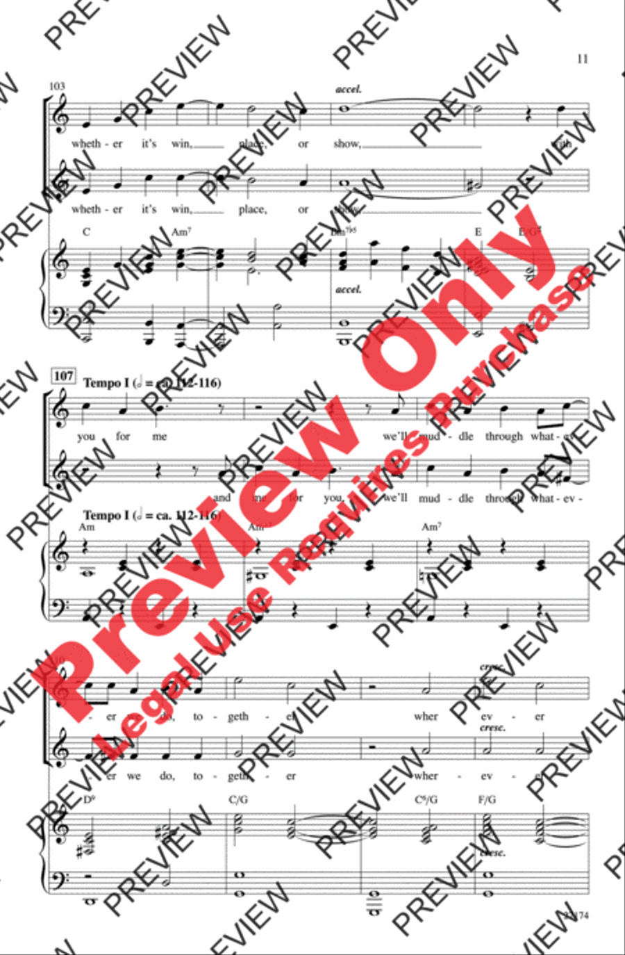 Together Wherever We Go 2-Part scores gallery preview page 11