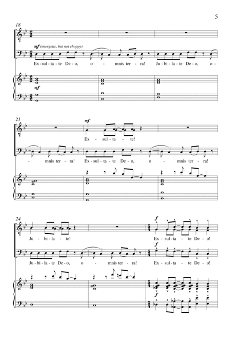 Exsultate! Jubilate! Exsultate! Jubilate! TTBB scores gallery preview page 4