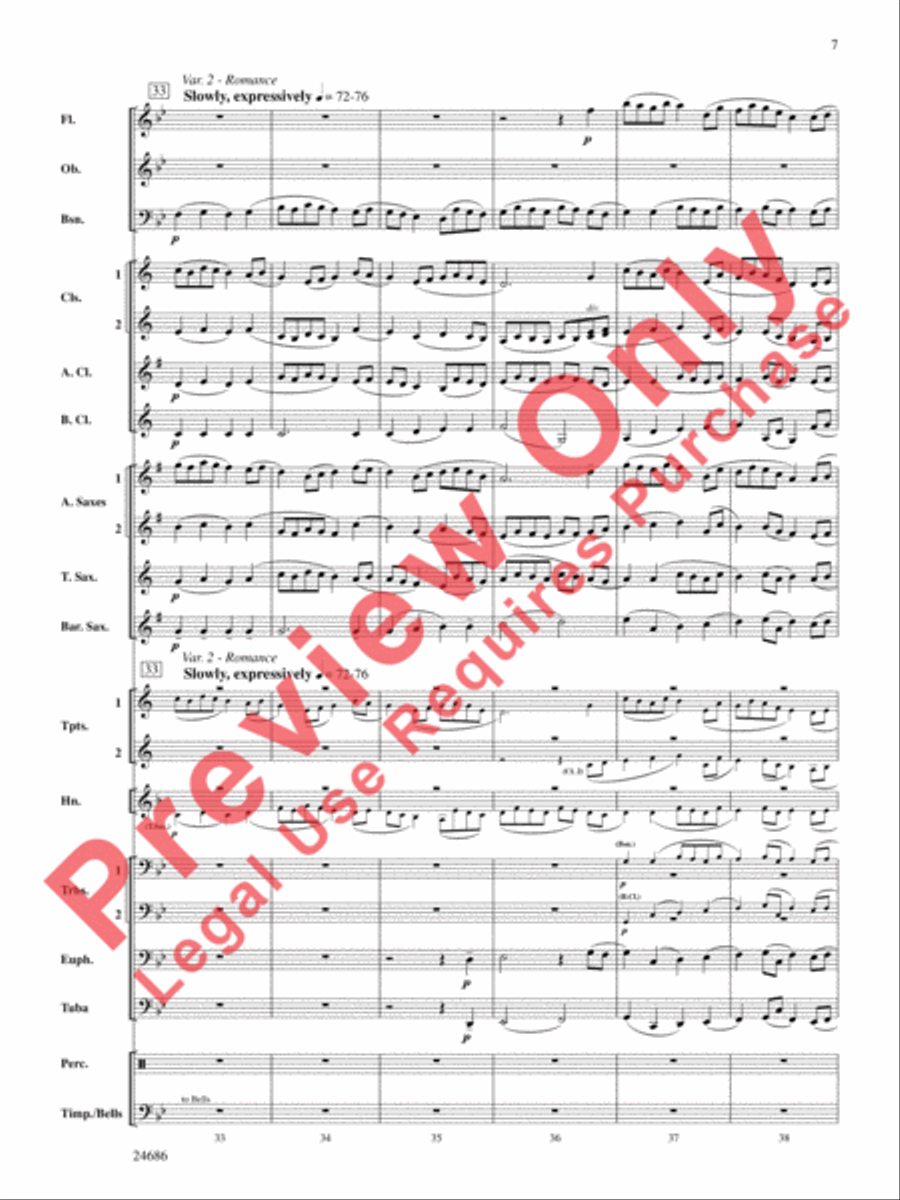 Air and Variations Concert Band scores gallery preview page 8
