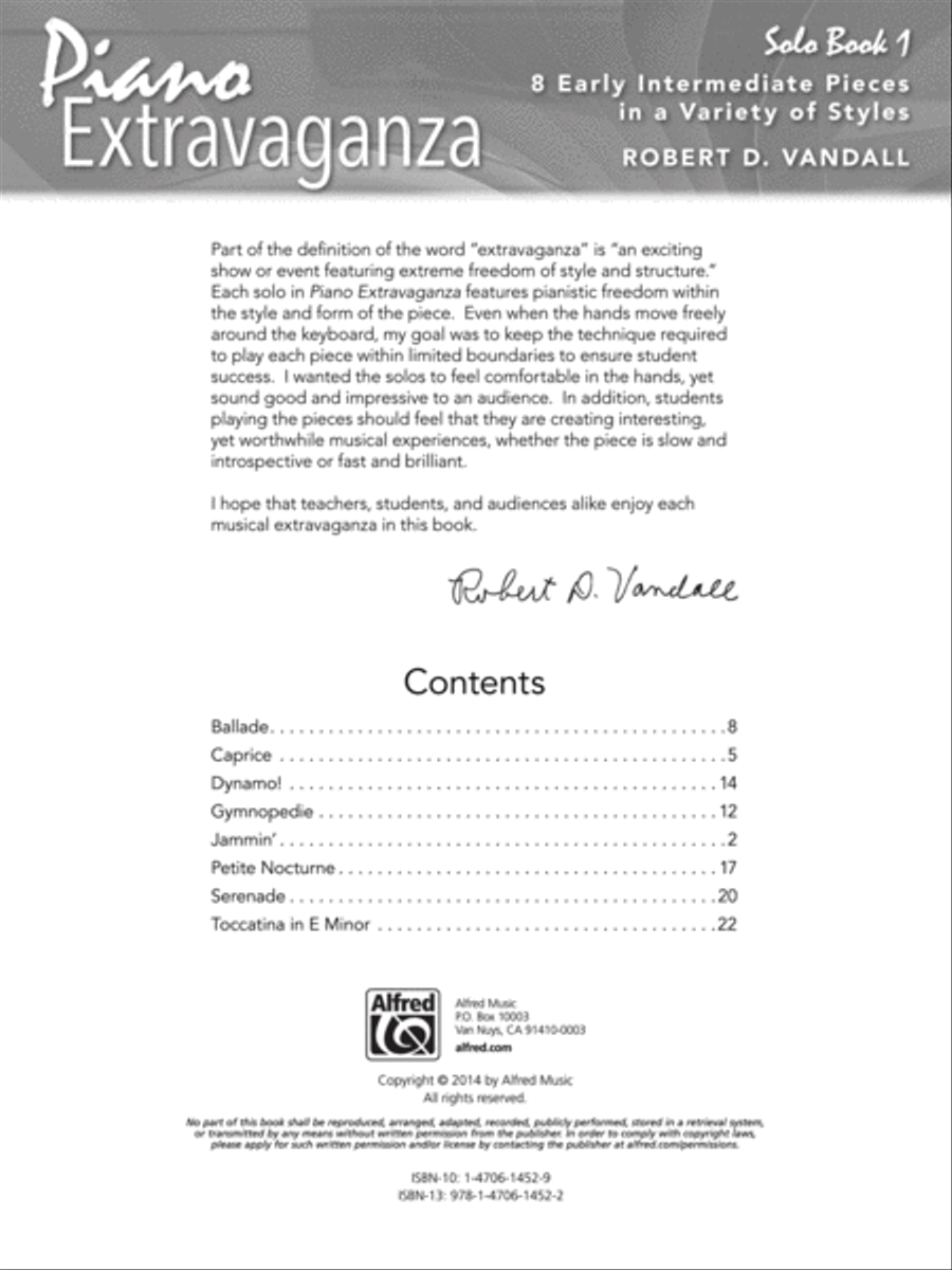 Piano Extravaganza, Solo Book, Book 1 Piano Solo scores gallery preview page 2