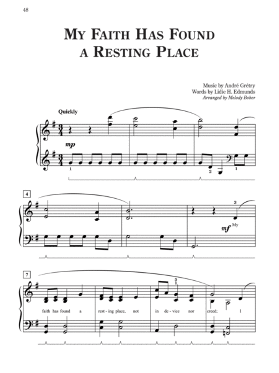 Pure & Simple Hymns Easy Piano scores gallery preview page 8